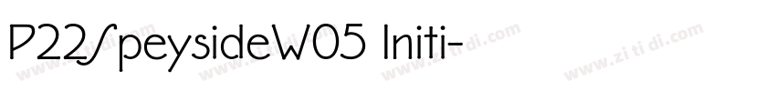 P22SpeysideW05 Initi字体转换